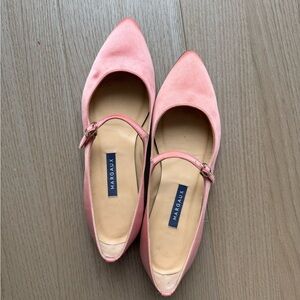 Margaux Pink satin flats